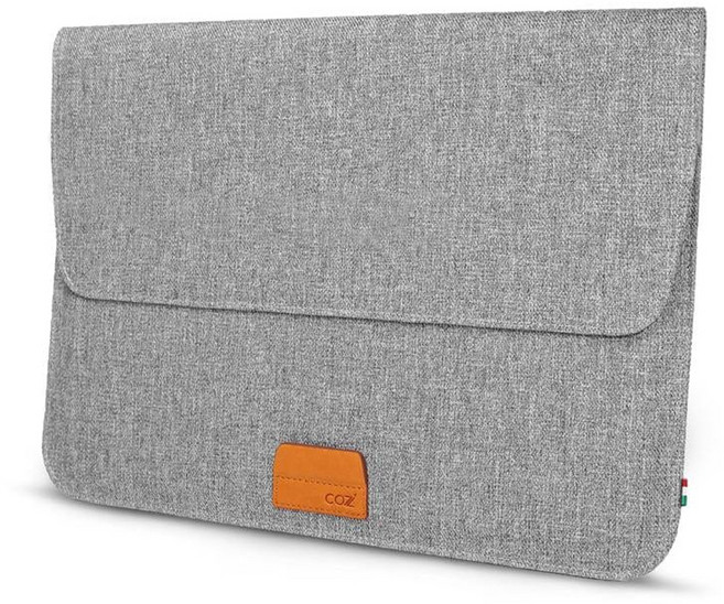 COZi CITY Stand Sleeve 纖薄支架電腦包 4合1 適用於 MacBook Air/Pro (M1~M3版本), 迷霧灰, 1個