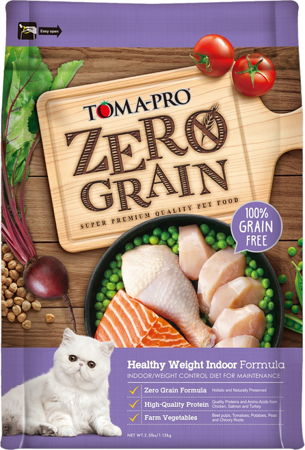 TOMA-PRO 優格 成貓用零穀低活動量體重管理配方乾飼料, 雞肉, 1.13kg, 1袋