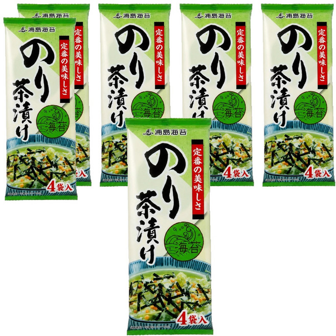 浦島海苔 經典茶泡飯 海苔味 海苔茶泡飯 5入, 6個, 25.5g