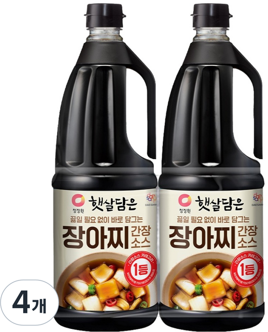 햇살담은 장아찌 간장소스, 1.7L, 4개