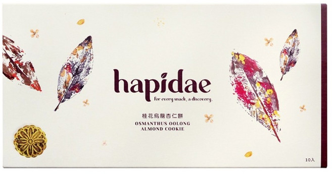 hapidae 桂花烏龍杏仁餅 10入, 220g, 1盒