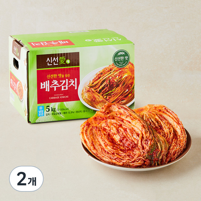 대상신선애 배추김치, 5kg, 2개