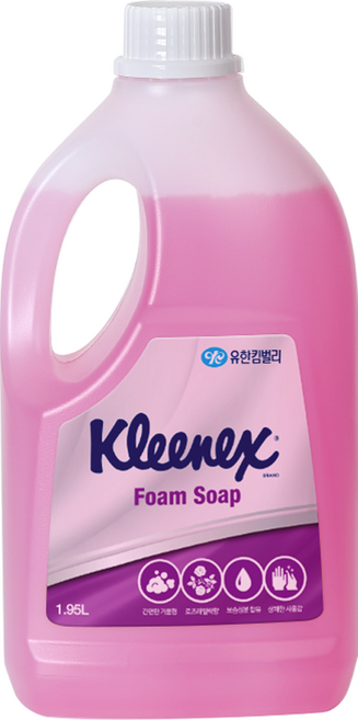 크리넥스 소프트 폼솝 로즈라일락향, 1.95L, 1개