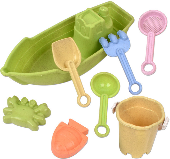 피싱보트 모래놀이 8종 세트, 랜덤 발송 + 혼합색상, 1세트, 500g