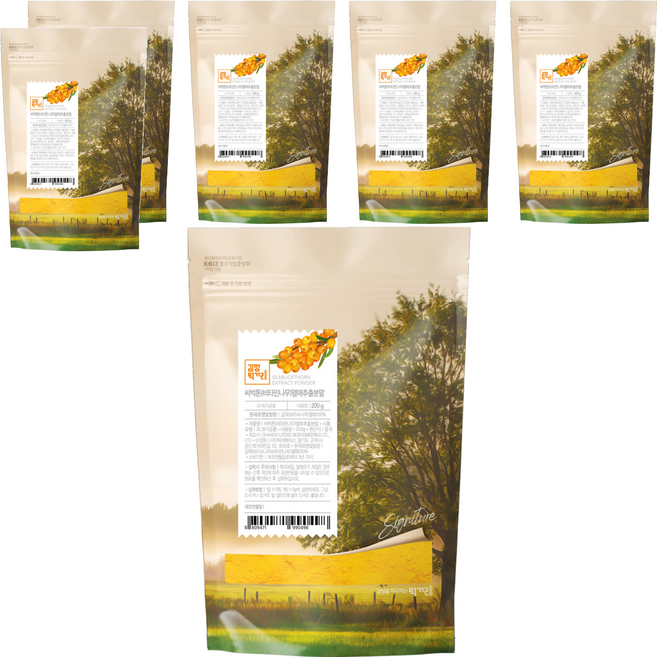 감성먹거리 비타민나무열매추출분말, 6개, 200g