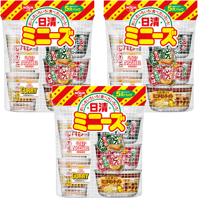 NISSIN 日清 迷你杯麵5入組, 3組