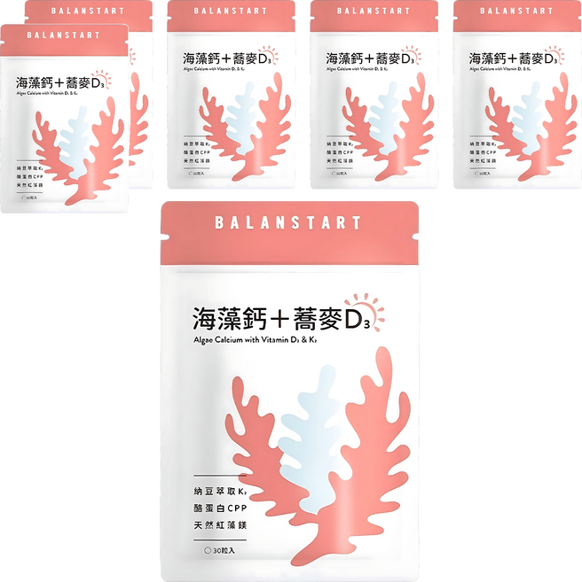 永豐 人可和 海藻鈣蕎麥D3, 30顆, 6入