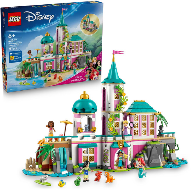 LEGO 樂高 迪士尼系列 公主城堡和王室寵物 Princess Castle & Royal Pets 43267, 1組, 混和顏色