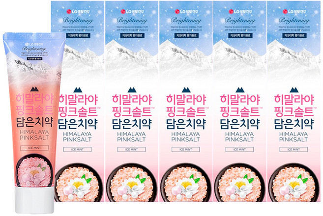 히말라야핑크솔트 담은 치약 아이스 브라이트닝, 100g, 5개