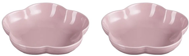 LE CREUSET 瓷器花型盤, 亮粉色, 2個
