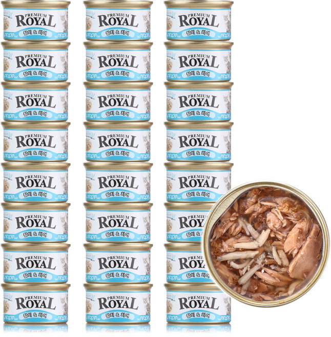 펫스토리로얄 프리미엄 캔 사료, 참치, 85g, 1박스