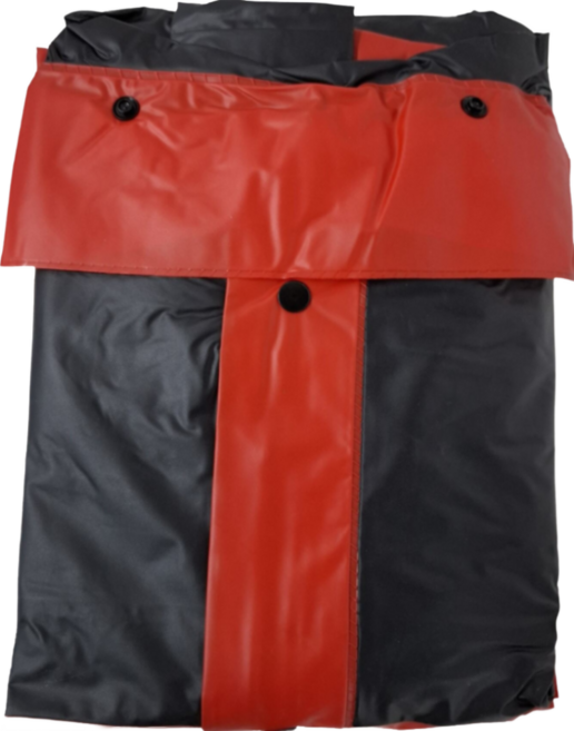 天龍牌 超跑型賽車雨衣 紅黑, 紅黑色