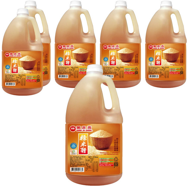萬家香 糯米醋, 3.75L, 6瓶