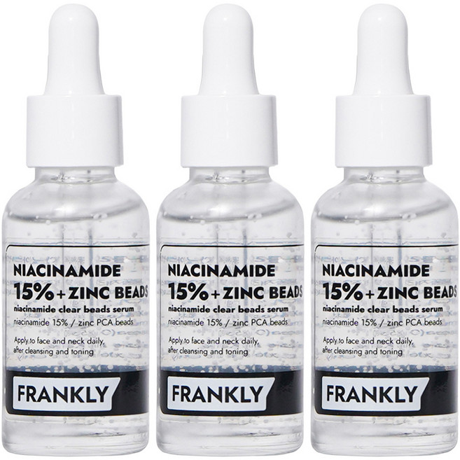 프랭클리 나이아신아마이드 15% 징크 비즈 세럼, 30ml, 3개