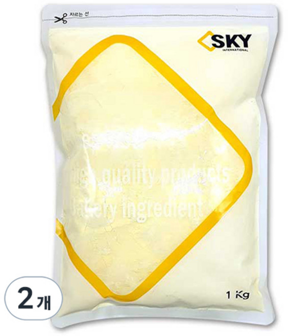 이르카 커스터드 믹스 베이킹 탑크림, 1kg, 2개