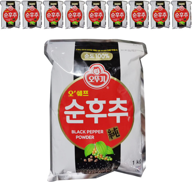 오뚜기 오쉐프 순후추, 1kg, 10개