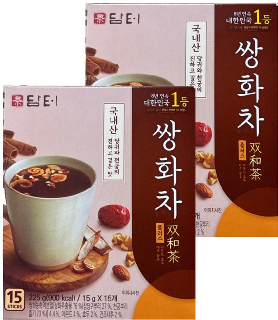 담터 쌍화차 플러스, 15g, 15개입, 2개
