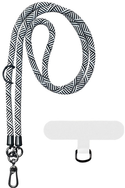 Timo 戶外登山可調式加厚版粗棉繩, 條紋白, 1條