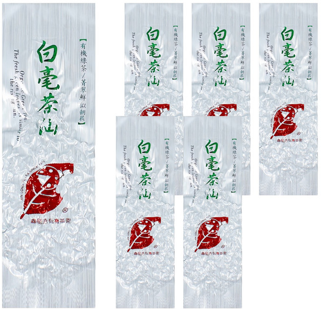 龍源茶品 鑫龍源 白毫茶仙嫩綠菁翠杉林溪 有機綠茶高山茶葉, 30g, 1組, 6包