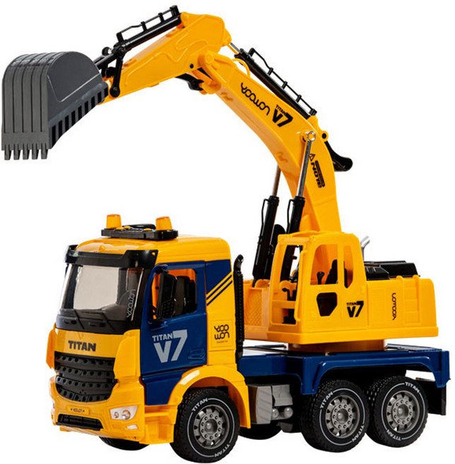 유원 타이탄 V7 포크레인 완구, 혼합 색상, 1개
