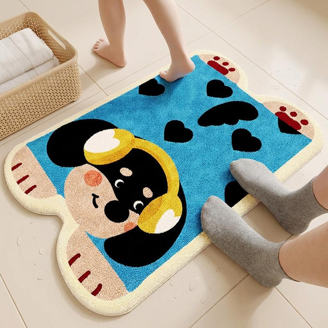 인아트 귀여운 동물 발매트, 헤드폰 강아지