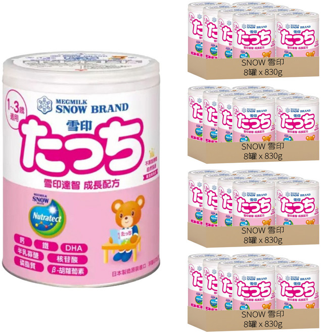 SNOW 雪印 TOUCH 達智 達智罐裝 3號, 830g, 32罐