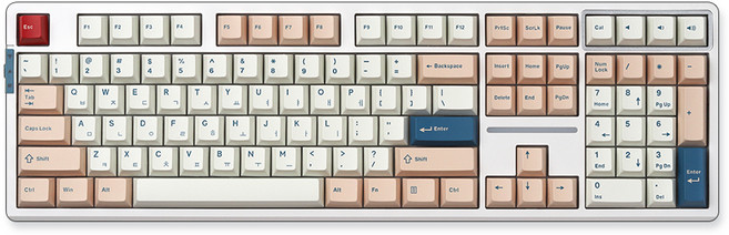 씽크웨이 토체프 101 108키 기계식 유무선 키보드, 소이밀크, TAUCHE.F 101, 포치드 에그 저소음 리니어