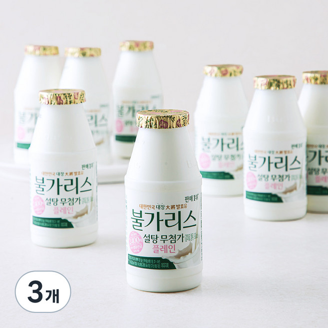 남양유업 불가리스 설탕무첨가 플레인, 3개, 8개입, 150ml