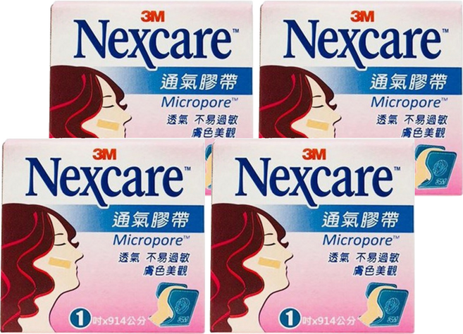 3M Nexcare 大膚色通氣膠帶, 1捲, 4盒