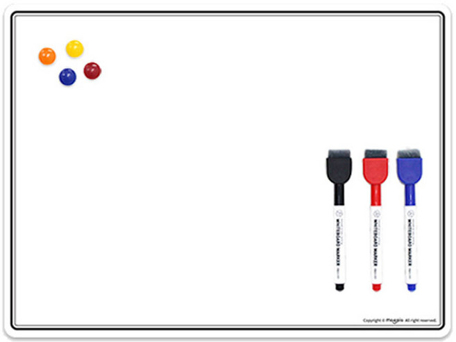 마그피아 화이트보드 펜 홀더세트, 고무자석