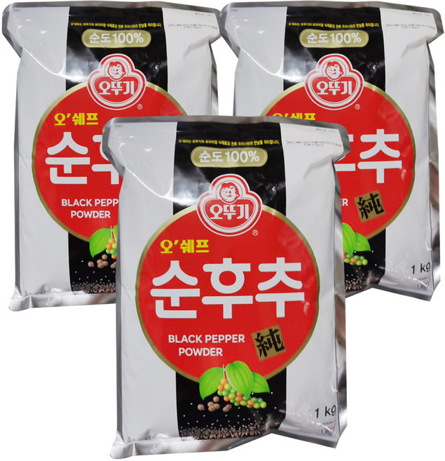오뚜기 오쉐프 순후추, 1kg, 3개