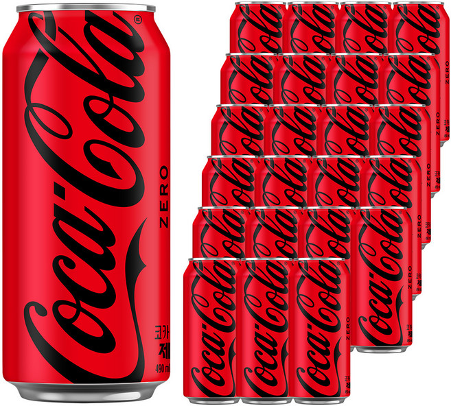 코카콜라 제로, 490ml, 24개