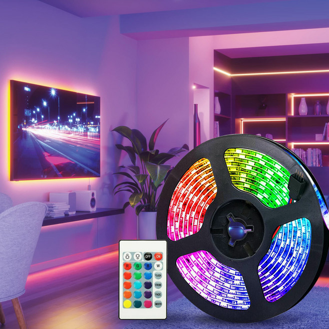 루아즈 LED 간접 줄조명 네온 스트립 무드등 4m, RGB 16색상