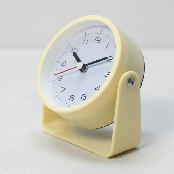 에이빈 레트로 무소음 탁상 알람 시계, 옐로우