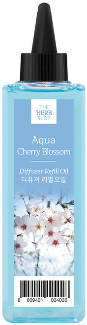 더허브샵 디퓨저 리필 오일, 아쿠아 체리블라썸, 120ml, 1개