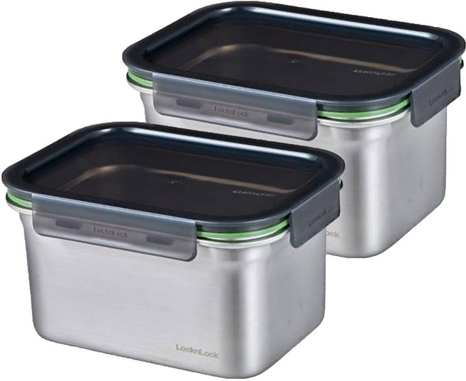 락앤락 스텐 스테커블 밀폐용기, 2개, 2L