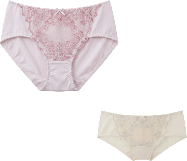 LA FELINO 法利諾 甜漾金星平口褲2件組, 粉色 + 黃色