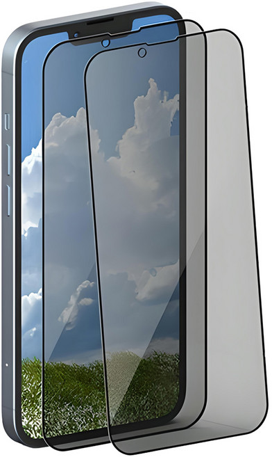 Sinjimoru 9H高硬度防窺全覆蓋鋼化玻璃手機螢幕保護貼 適用iPhone 14 (2片裝), 1組