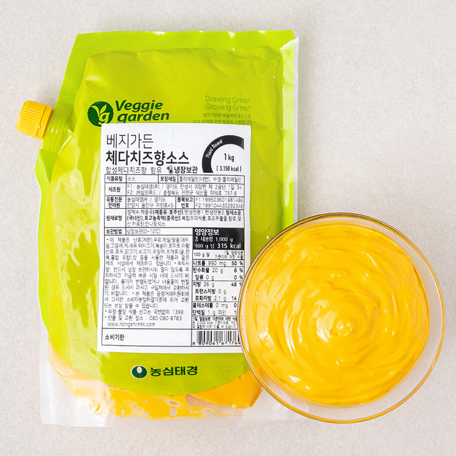 베지가든 체다치즈향 소스, 1kg, 1개