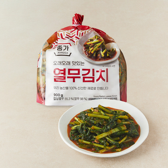 종가 오래오래 맛있는 열무김치, 900g, 1개