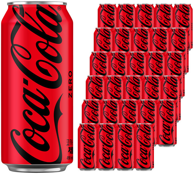 코카콜라 제로, 490ml, 48개