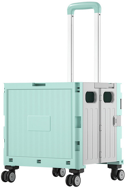 萬用折疊購物車 萬向輪 50L, 綠色, 1個
