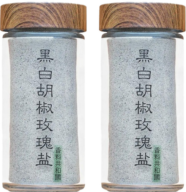 香料共和國 黑白胡椒玫瑰鹽, 80g, 2罐