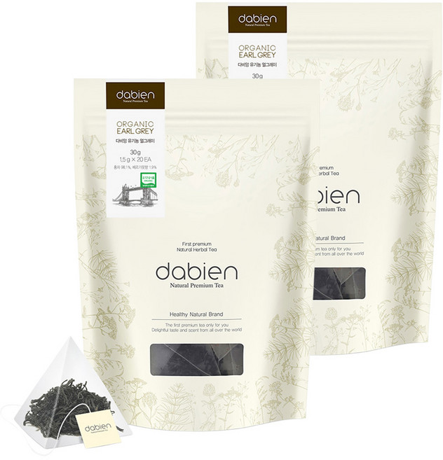 다비앙 유기농 얼그레이 티백, 1.5g, 20개입, 2개