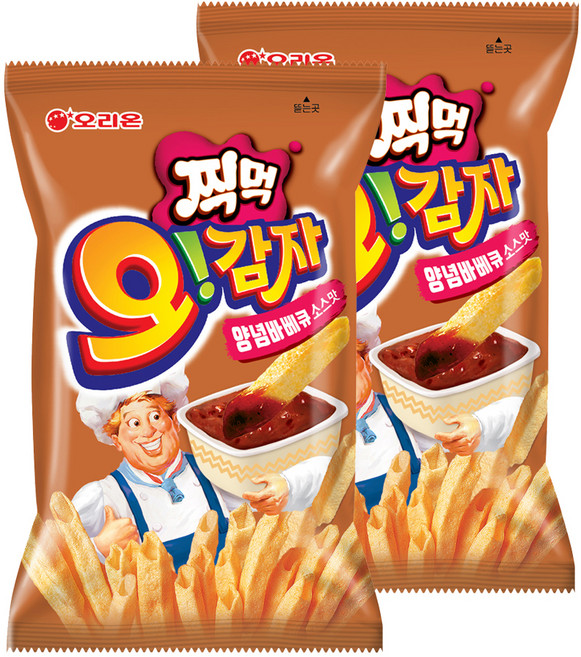 오리온 오감자 딥바베큐 스낵, 70g, 2개