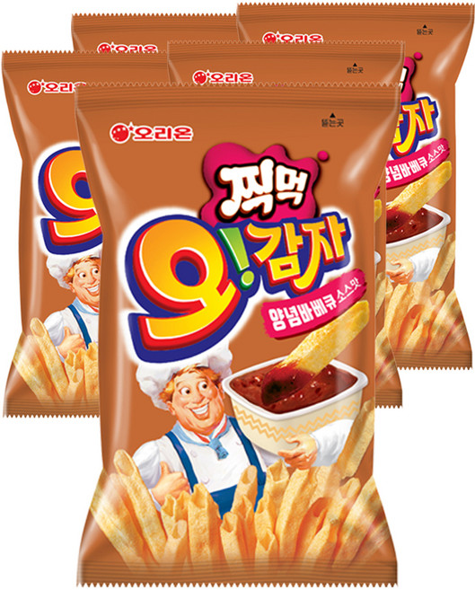 오리온 오감자 딥바베큐 스낵, 75g, 5개