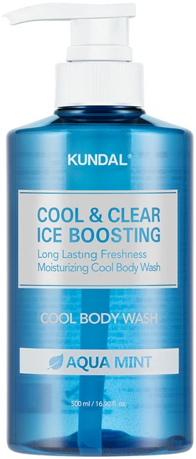 쿤달 쿨 앤 클리어 아이스 부스팅 쿨 바디워시 아쿠아민트향, 500ml, 1개 - 쿠팡