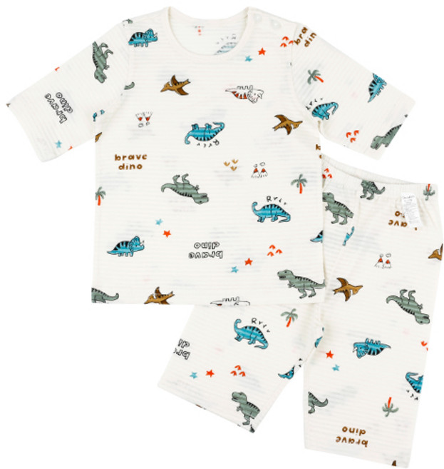 Maykids 童款緹花2件式7分袖套裝