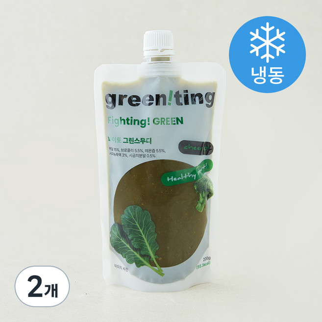 그리니팅 파이토 그린스무디 (냉동), 200g, 2개