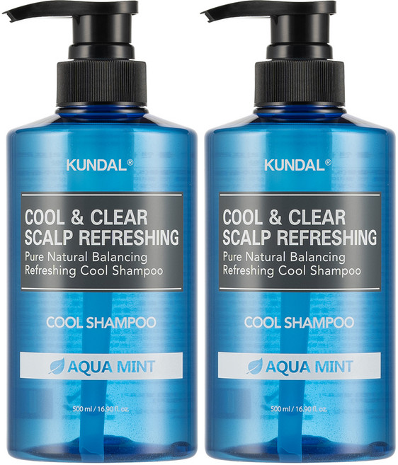 KUNDAL 昆黛爾 酷爽潔淨洗髮露 Aqua Mint, 500ml, 2瓶